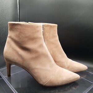 rag & bone Beige Suede Pointed-Toe Ankle Booties